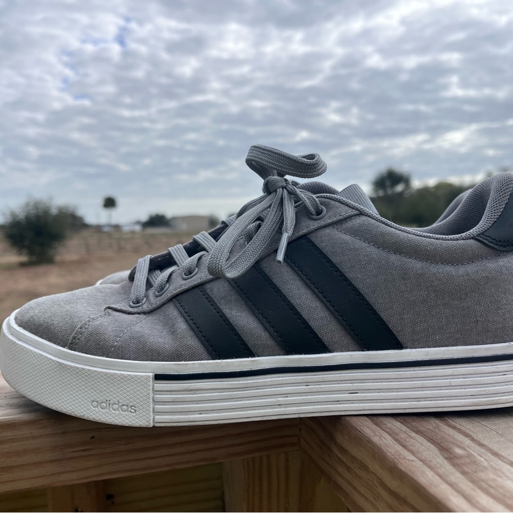 Adidas 4.0 Gray and Black Athletic Shoes - Picture 2 of 6